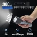 PHILIPS 3 Mode Flashlight, 2000mAh Li-ion Battery, 400 lm, IP44, Type-C ...