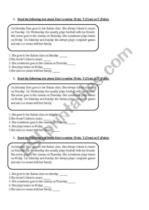 Image result for Reading Comprehension Worksheets Present Simple