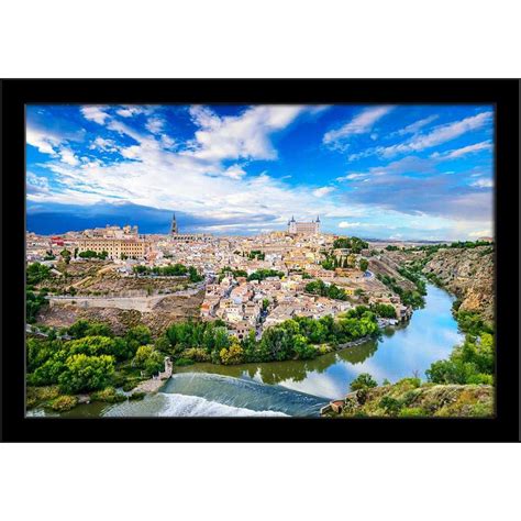 BOXD Toledo, Spain Old Town Skyline On The Tagus River Painting Poster ...