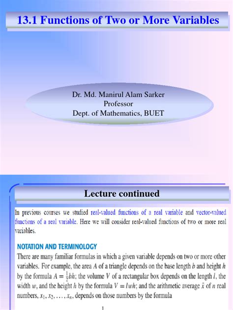 Image result for Introduction to Functions of Several Variables