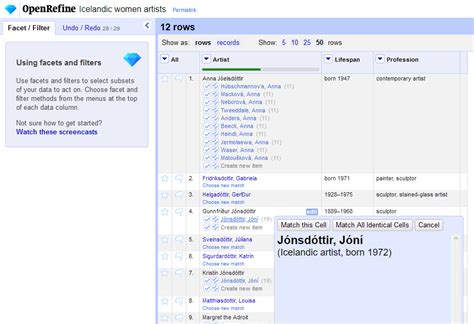 Image result for Open Refine Match