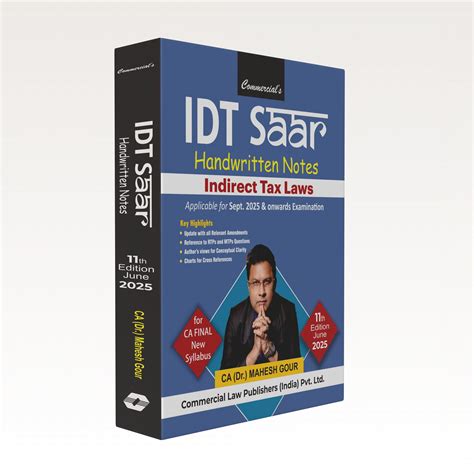 IDT SAAR Handwritten Notes — indirect Tax Laws (CA Final) – Commercial ...