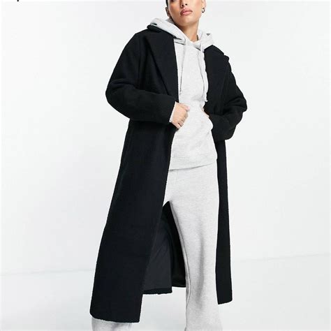 4th and reckless boucle longline coat size 10 Bought... - Depop