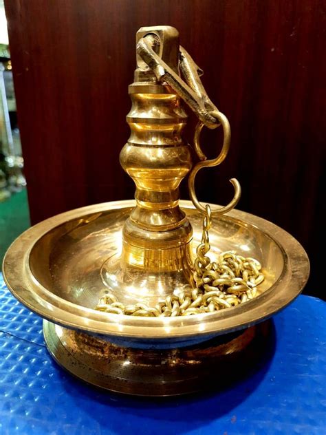 Buy Bronze Thooku Vilakku With 1 Feet Brass Chain /thongu Online in ...