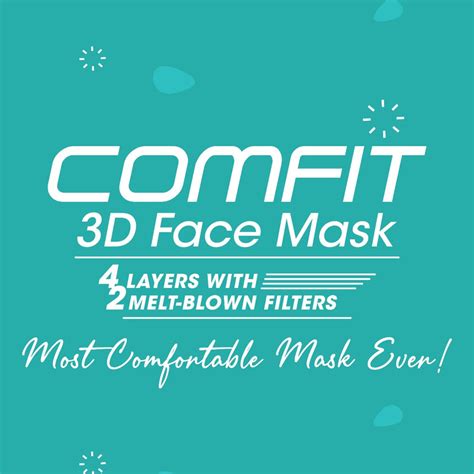 Romsons Comfit 3D Face Mask 4 Layers with 2 Melt-Blown Filter & Softest ...