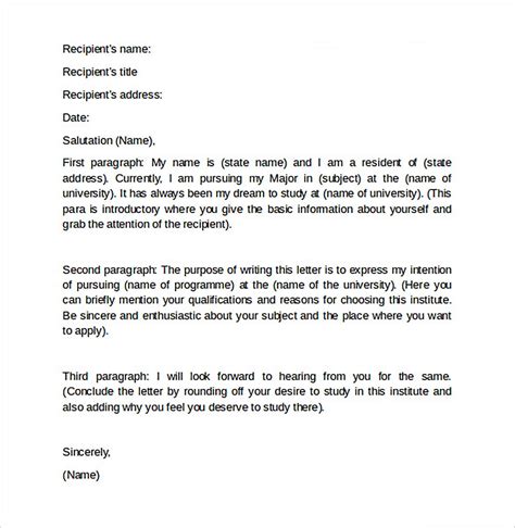 Image result for Statement of Intent Examples