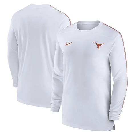 Nike Texas Longhorns 2024 Sideline Coach UV Performance Long Sleeve T ...