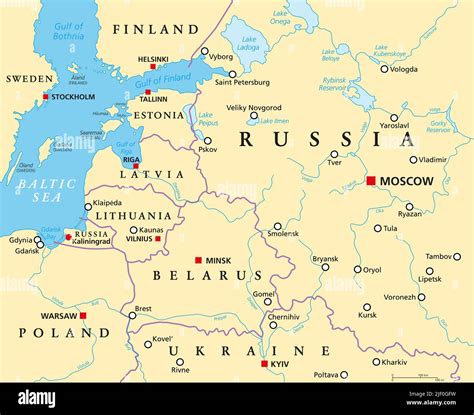 The baltic states map hi-res stock photography and images - Alamy
