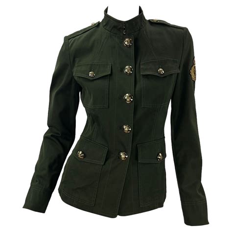 Emilio Pucci Military green jacket blazer Size 40 For Sale at 1stDibs