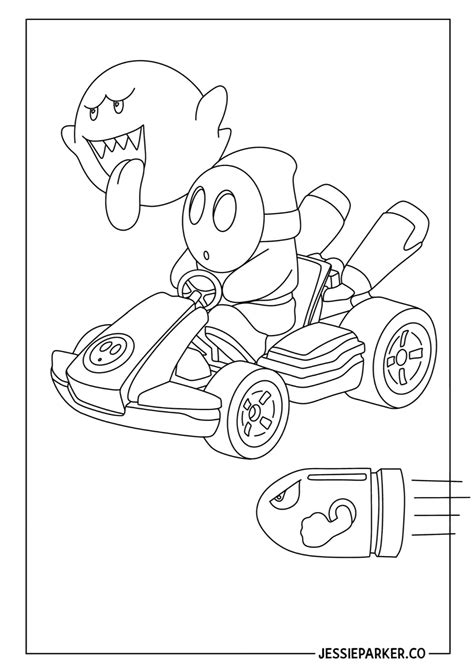 Shy Guy Colouring Pages | Super Mario Bros (Free Printables) - Jessie ...