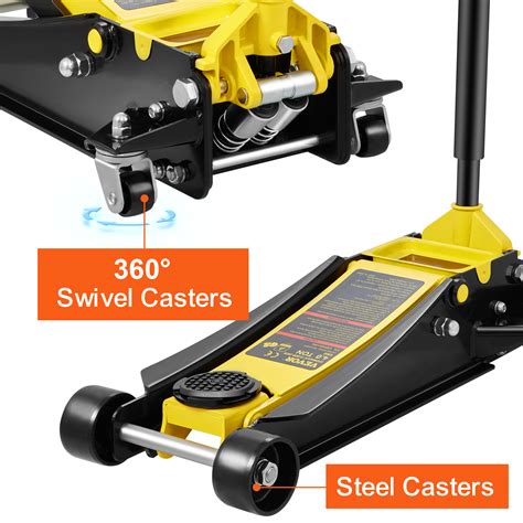 VEVOR Floor Jack, 4 Ton Low Profile Floor Jack, Heavy-duty Steel Racing ...