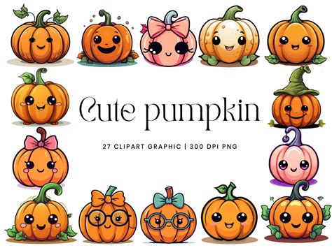 Cute Pumpkin Clip Art Halloween Pumpkin Clipart PNG Cute Afbeelding