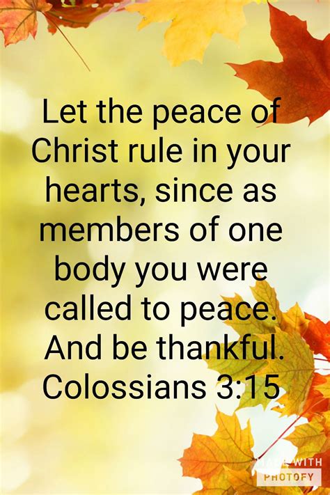 Colossians 3:15 - Let the Peace of Christ Rule in Your Hearts