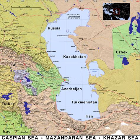 Sea Caspian Map
