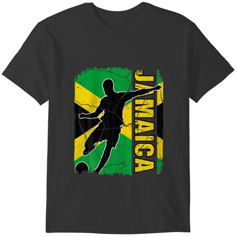 Jamaican Soccer Team Jamaica Flag Jersey Football T Shirts sold by ...