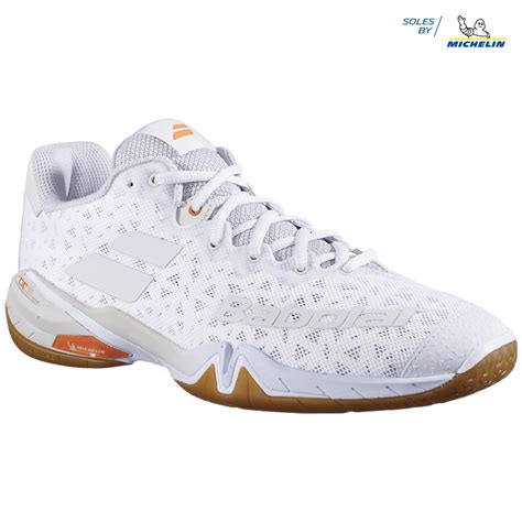 Babolat Men's Shadow Tour Badminton Shoes- White/Light Grey – Achivr