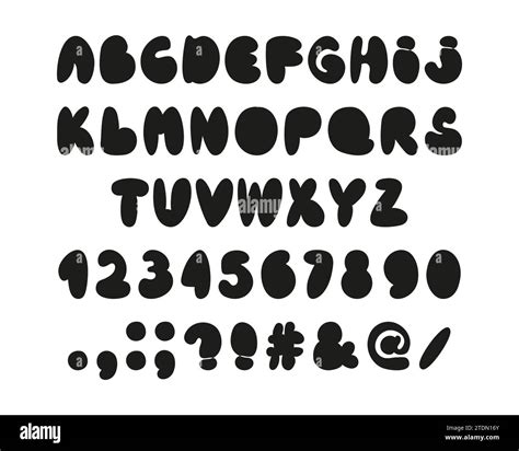 Bubble alphabet graffiti silhouette font vector illustration Stock Vector Image & Art - Alamy