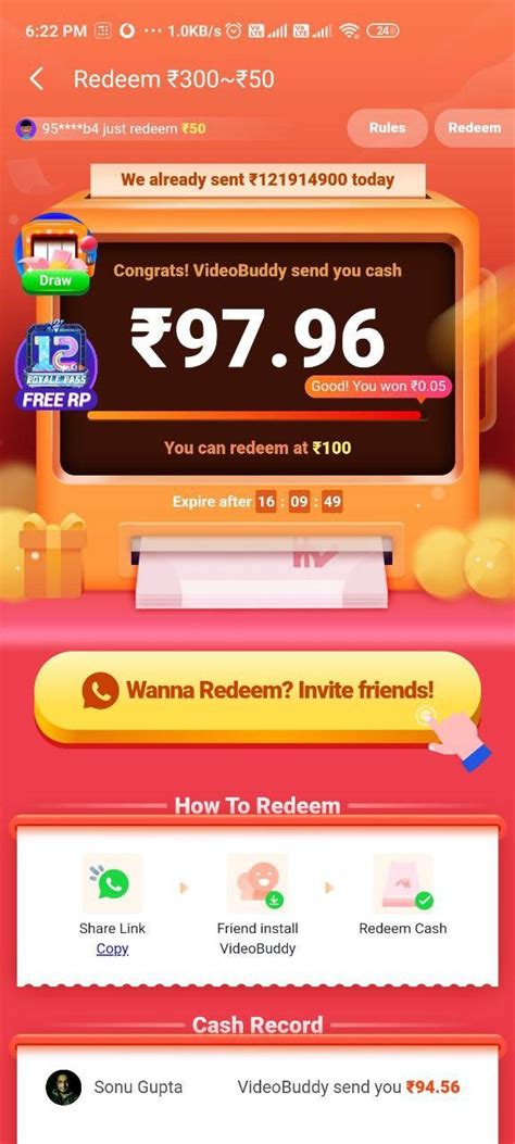 Videobuddy Referral Code - Download & Get Rs.95 + & Refer Friends to ...