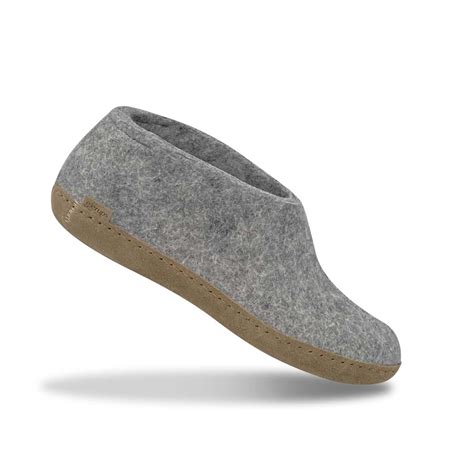 Shoe with leather sole - Grey – glerups.com