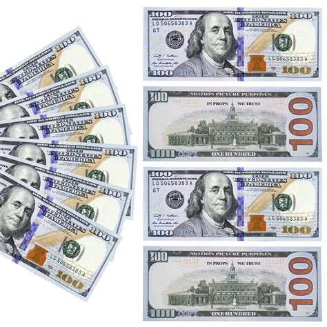Buy 100 Pieces 100 Dollar Prop Money Play Money - Movie Prop Money 100 ...