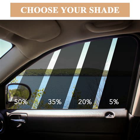 Automotive 1Ply Car Window Tint Film Roll 99% UV Rejection, 35% Window Tint Film for Cars, Heat ...
