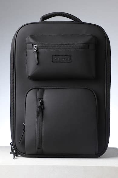 Buy Men Black Solid Casual Backpack Online - 39630967 | Van Heusen