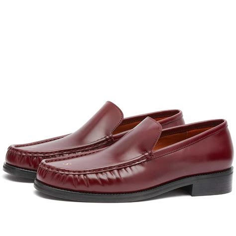 Acne Studios Men's Boafer Sport Loafer in Burgundy Acne Studios