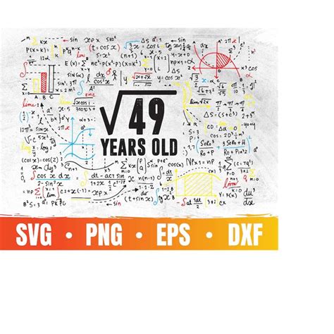 Square Root of 49 | 7th Birthday Svg | 7 Years Old Png | Bir | Inspire ...