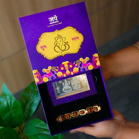 Gold Plated Essential Rudraksha Ki Diwali Celebration Hamper – Japam