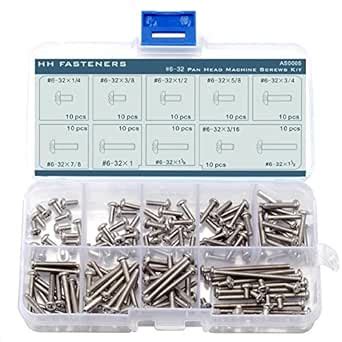 #6-32 Phillips Pan Head Machine Screw Fastener Assortment Kit ...