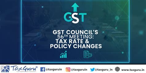 GST Council’s 56th Meeting: Tax Rate & Policy Changes