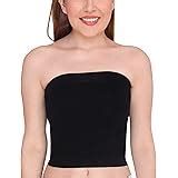 Buy PLUMBURY Women's Seamless Strapless Crop Top Tube Top Inner ...
