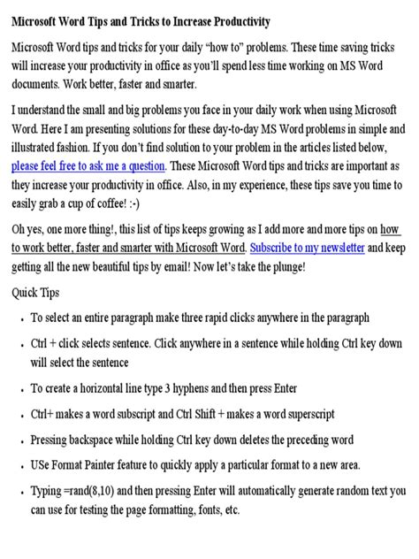 Image result for Excel and Word Tips