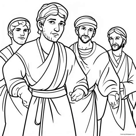 Printable Joseph And His Brothers Coloring Page