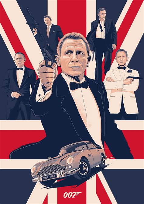 007 James Bond Daniel Craig Celebration Poster Print | Etsy | 007 james ...