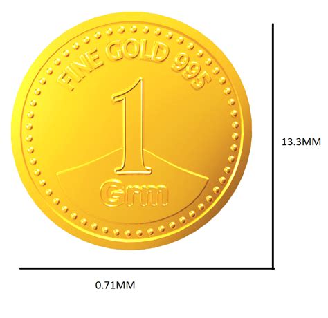 One(1)gm 24KT 995 purity certified gold coin / bullion in blister ...