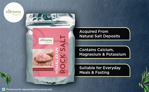 Nirvana Organic, Himalayan Rock Salt 500 Gram | Mineral Rock, Unrefined ...