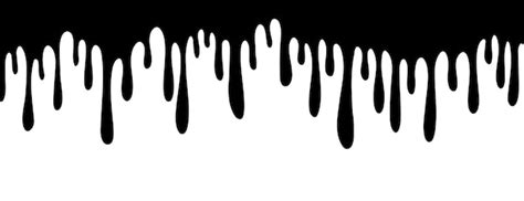 Black dripping oil doodle stain melt drips liquid ink silhouettes ...