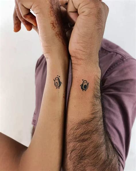 Wedding anniversary tattoo husband wife married couple couple tattoos ...