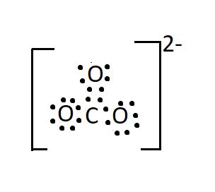 Draw the Lewis structure for carbonate ion, ${\\text{CO}}_{\\text{3 ...