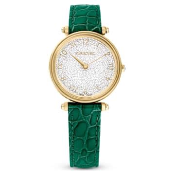 Reloj Crystalline wonder, Fabricado en Suiza, Correa de piel, Verde ...