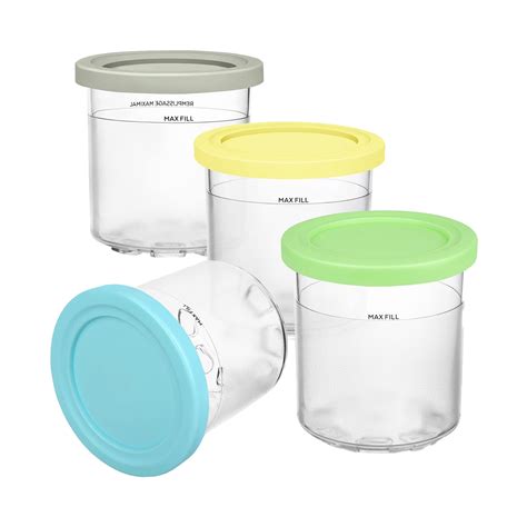Ice Cream Pint Container With Lid Replacement for Ninja Creami ...