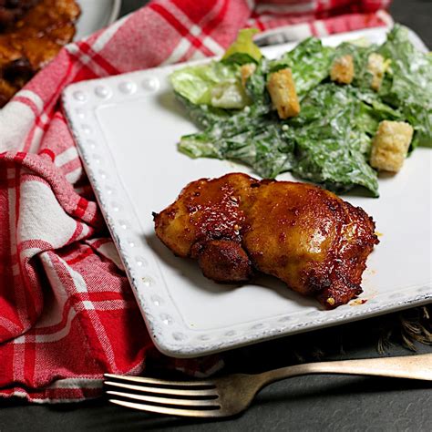 Hot Honey Glazed Chicken Thighs - Domestic Dreamboat
