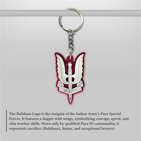 Balidaan Logo 3D Pro Keychain – Indian Army Para SF Insignia – DeltaTac ...