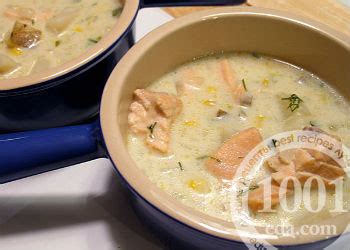 Рецепт молочной ухи - Суп рыбный, с морепродуктами от 1001 ЕДА
