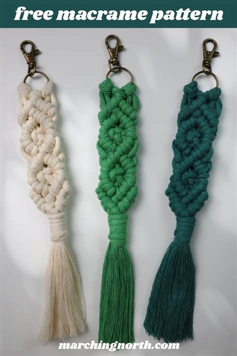 Rezultat imagine pentru DIY Macrame Keychain Free Pattern