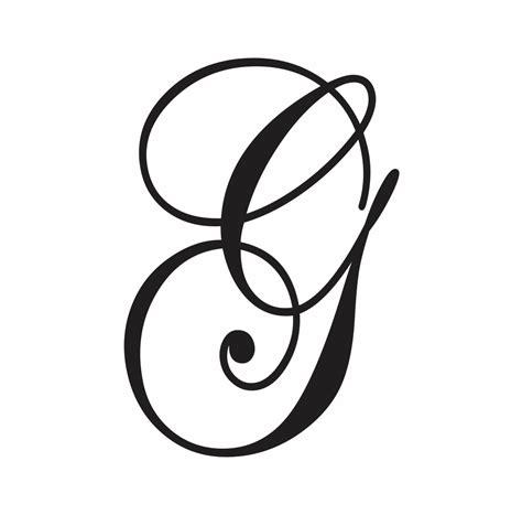 capital g in cursive - Psfont tk