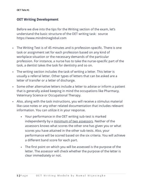 Image result for OET Writing Samples