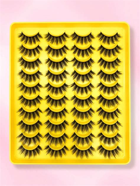 Kit de 20 paires de cils en vison mixtes : Luxe C-Curl, du chat à la ...