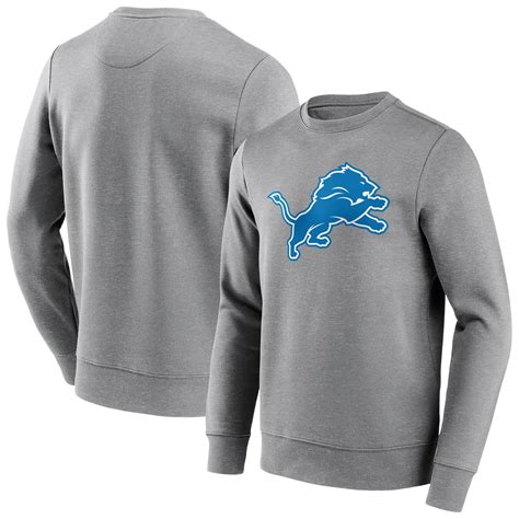 Mens Detroit Lions Neutral Colour Logo Crew Sweatshirt | Rebel Sport